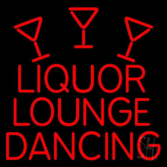 Bar Liquor Lounge Dancing With Wine Glasses LED Neon Sign 24 x 24 - inches, Clear Edge Cut Acrylic Backing, with Dimmer - Bright and Premium built indoor LED Neon Sign for Bar decor.