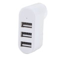 thumbnail image 2 of Concentrador USB 2.0 de 3 puertos con rotación de 90°/180°, estación de acoplamiento USB portátil intercambiable en caliente para viajes en casa y oficina (blanco), 2 of 5