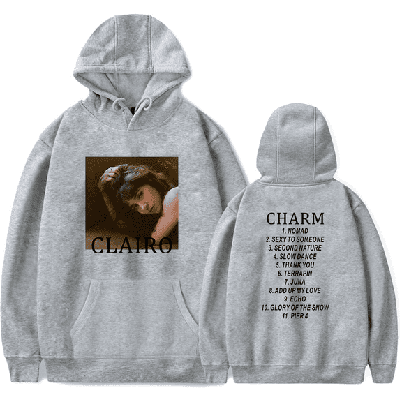 Clairo Charm Tracklist Hoodies Singer 2024 Tour Merch Pullovers Women Men Fashion Casual Streetwear Sweatshirts