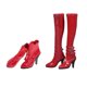 thumbnail image 1 of Botas Rojas de Tacón Alto a Escala 1/6 Y Zapatos de Tobillo para s de 12 "juguetes de Cosplay Macarena Figura de acción Botas Zapatos, 1 of 8