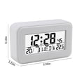 thumbnail image 2 of Home LCD Digital Alarm Clock, Luminous Small Clock for Children Students Elderly, Automatic Wake-Up Call Clock with Temperature Display, Battery-Powered Alarm Clock for Bedroom Office Dorms, 2 of 7
