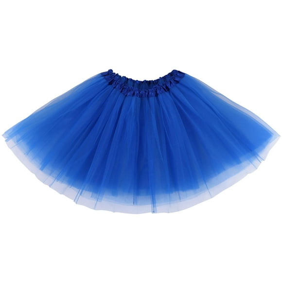 Simplicity Bambin Tutu Filles 4 Couches Tulle Jupe Princesse Ballet Robe de Danse Bleu Tutu Filles, Bleu Royal, 6-8 Ans