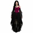 thumbnail image 2 of Gothic Witch Dress For Women Off Shoulder Butterfly Sleeve Lace Halloween Dress Medieval Vampire Vintage Gothic Outfit, 2 of 7