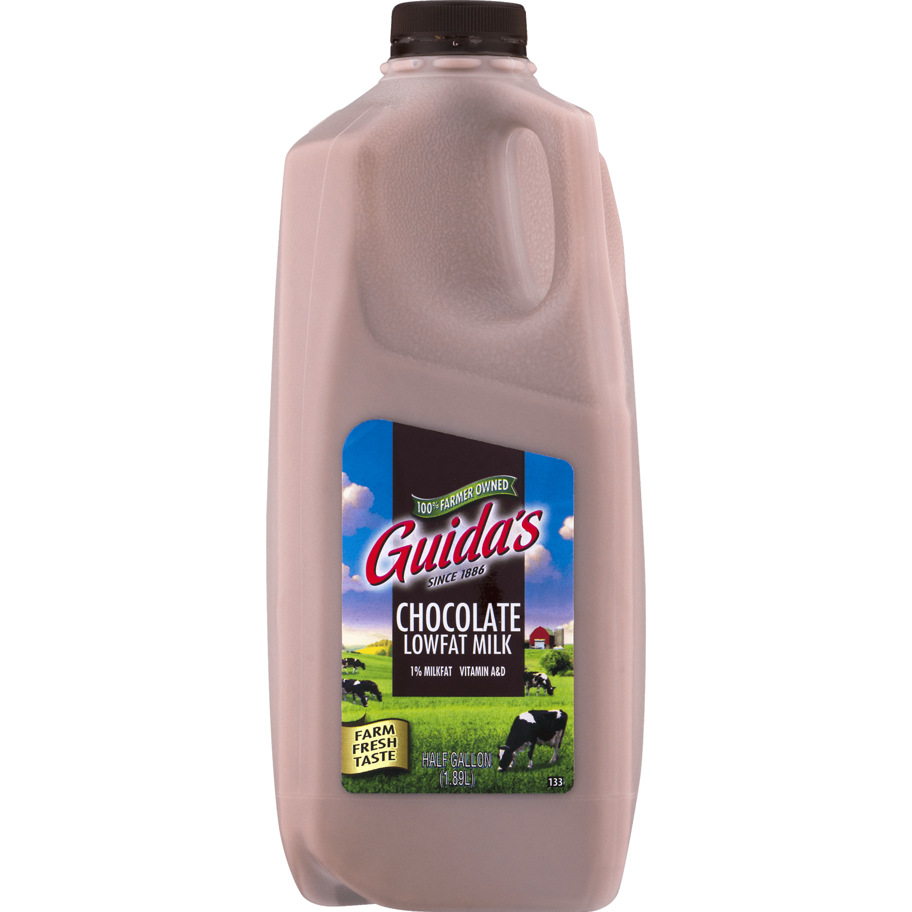 Guida's 1 LowFat ChocolateMilk, Half Gallon