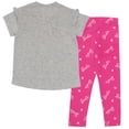 thumbnail image 2 of Conjunto de ropa Barbie para niñas, camiseta y leggings, tallas 6-6X, gris/rosa, 2 of 6