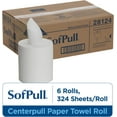 thumbnail image 2 of SofPull Centerpull Regular Capacity Premium Paper Towel, White, 28124, 324 Sheets Per Roll, 6 Rolls Per Case, 2 of 5