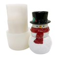 thumbnail image 1 of Molde de silicona para manualidades con tema de muñeco de nieve, molde de fondant 3d para jabón de chocolate, moldes para dulces, bricolaje, un conjunto de plantillas de muñeco de nieve Feliz Sencillez, 1 of 5