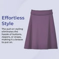 thumbnail image 5 of SAGEFINDS Women City Skirt - Pull Fold Over Adjustable Waist Resist Wrinkles - 24” Long Plum - Small, 5 of 8