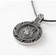 thumbnail image 2 of Wolf Necklace, Round Wolf Medallion Pendant, Faux Leather Cord, Wolf Jewelry Gift for Men, 2 of 4
