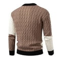 thumbnail image 4 of Yhkghxis Men'S Lightweight Color Block Knit Sweater Coat Casual Pullover for Modern Everyday Cool Weather Wear, 4 of 4