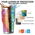 thumbnail image 7 of 30oz Colorful Rainbow Tie Dye Spiral Pattern Tumblers Stainless Steel Tumbler with Lid and Straw,Vacuum Insulated Double Wall Travel Tumbler Cups Mug with Cleaning Brush for Coffee,Tea, 7 of 7