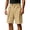 Khaki, variant on JOANKDMI Pleated Capri Pants for Men Smart Casual Chino Bermuda Bottoms Tailored Classic Fit with Front Button Detail Vintage Dressy Summer Bottoms for Golf Beach Party