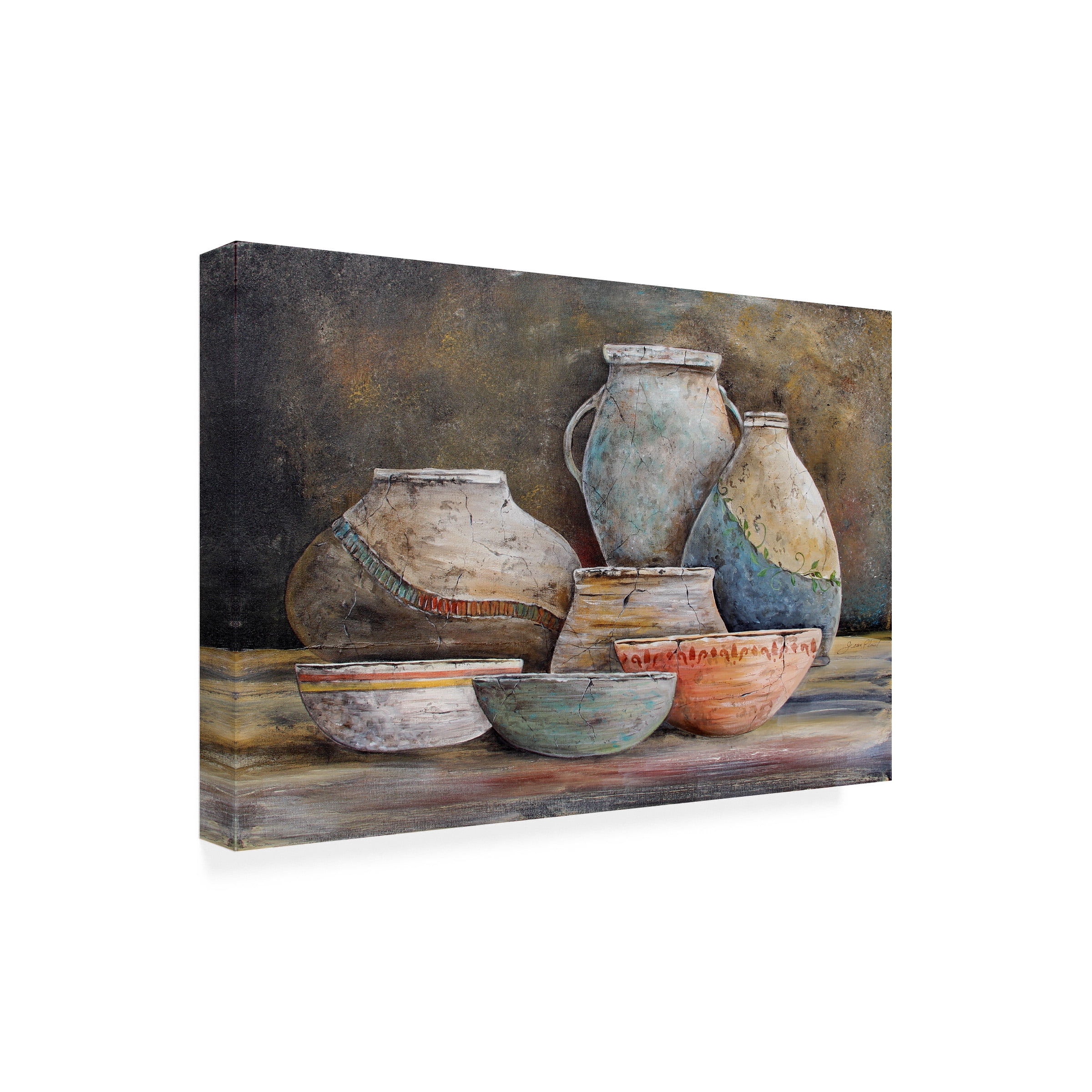 Jean Plout 'Clay Pottery Still Life 1' Outdoor All-Weather Wall Decor