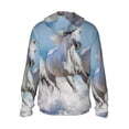 thumbnail image 3 of Uemuo Horses Running Through The Water Pattern Women's Full Zip UPF 50+ Sun Protection Hoodie Jacket Long Sleeve Sun Shirt Hiking Outdoor Performance with Pockets-, 3 of 9