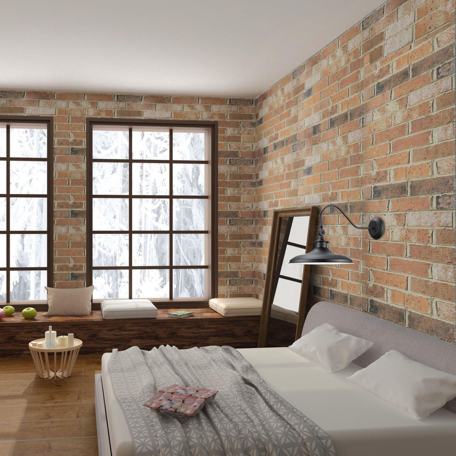 Aedan 1-Light Swivel Wall Sconce, Black Finish