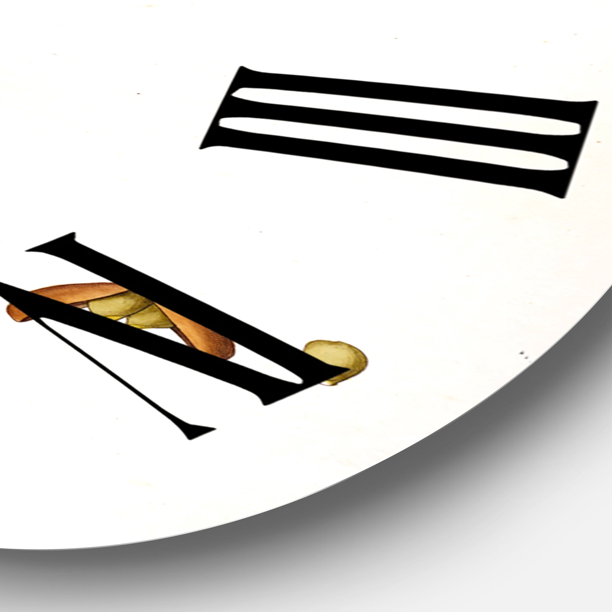 Designart 1 in Quartz Farmhouse Wall Clock