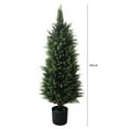 thumbnail image 2 of Lifelike Cedar Tree, Faux Topiary Plant, Decorative Potted Tree, 24 Inches, Detachable Tower Design, Great for Outdoor Porch, Indoor Decor, or Christmas Holiday Display, Green, by Ihhxbz, 2 of 9