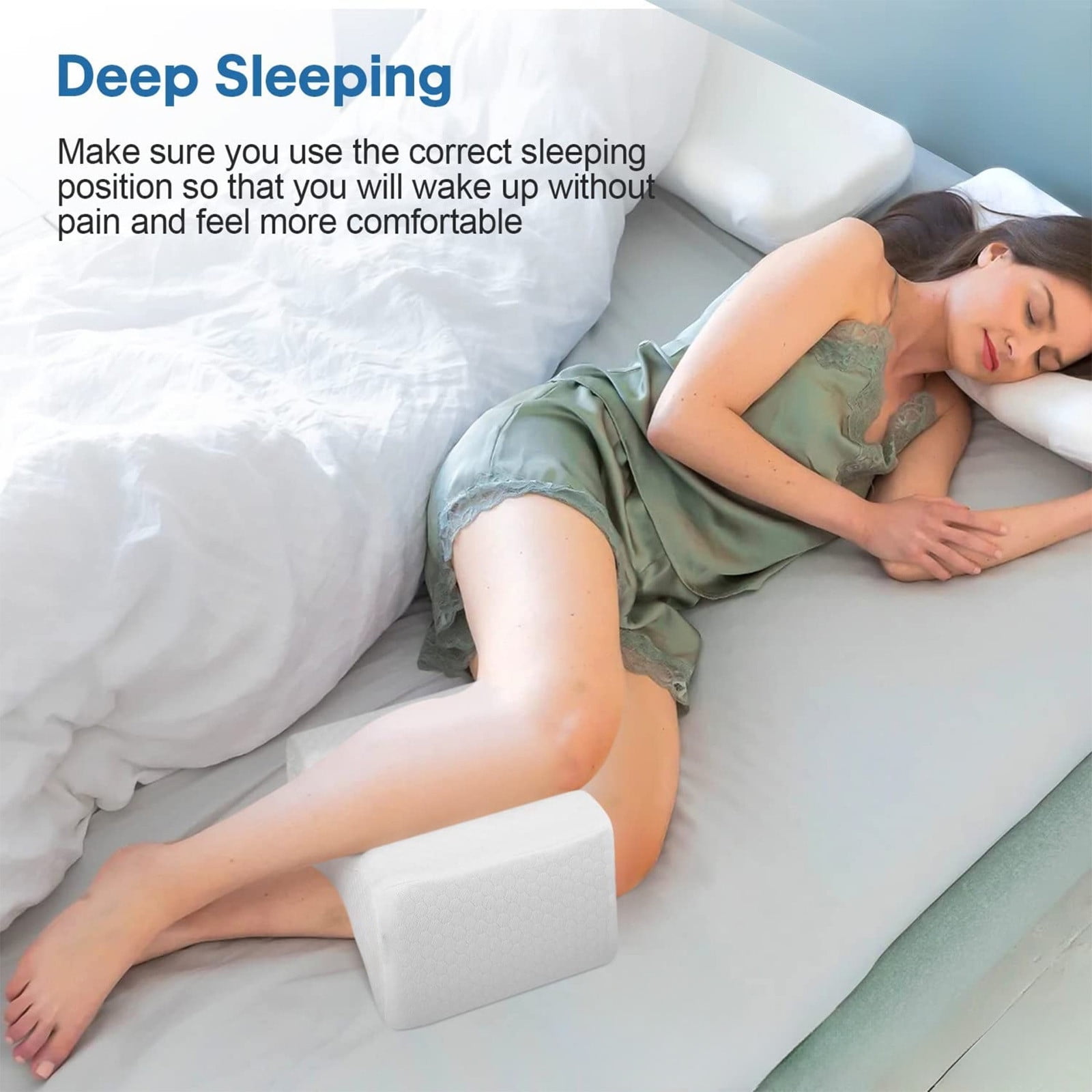 5 Pcs Orthopedic Leg Pillow for Side Sleepers & Maternity Support - Breathable Cotton Pillow with Ventilation Holes, Machine Washable