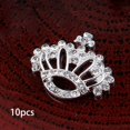 thumbnail image 3 of 10 Uds. Botones de de imitación de corona de aleación, adornos artesanales, botones de 24mm para accesorios para el cabello, ramo, ropa de Zulema Botones de diamantes de imitación, 3 of 7
