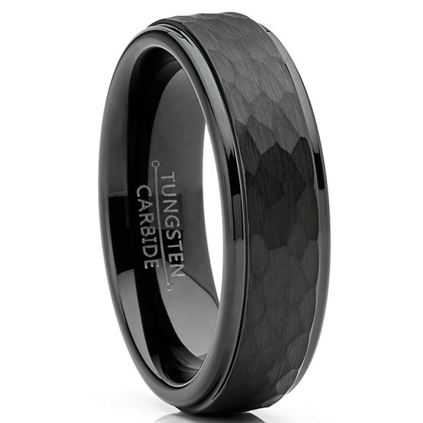 RingWright Co. Mens Tungsten Black Wedding Band Ring
