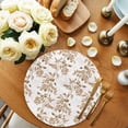 thumbnail image 2 of Brown Fruit Round 15 Inch Placemats Set of 2, Vintage Plant Nature Botanical Flower HeatResistant Non Slip Place Mats for Dining Table, Wipeable Braided Kitchen Table Mats for Housewarming, 2 of 9
