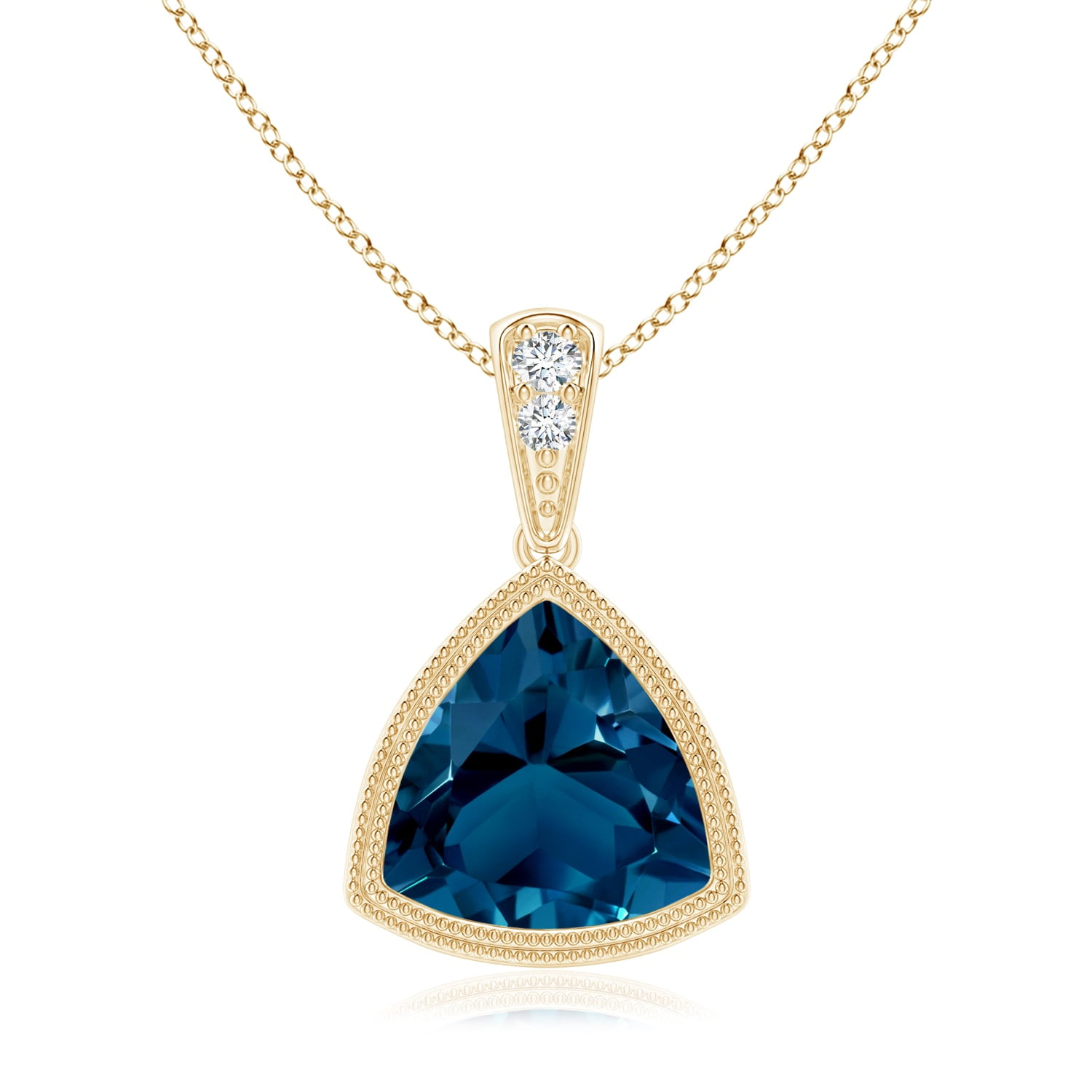 Angara 2.2 ct. London Blue Topaz Pendant Necklace8mm Trillion London