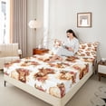 thumbnail image 3 of Erosebridal Kawaii Highland Cattle Bed Sheets,Brown Farm Animals King Sheets For Adult 4pcs, 3 of 6