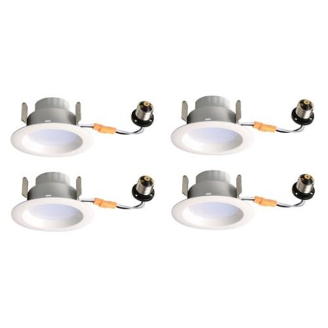 Elitco Éclairage R40930KRF-4PK 4 in. Rétrofit LED Garnitures Encastrées 3000K - Pack de 4