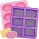thumbnail image 1 of 2pcs Silicone Soap Molds 6 Cavities Silicone Mold Soap Mold Cake Mold, 1 of 5