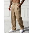 thumbnail image 2 of Men's Suit Pants Business Casual Versatile Trousers Waist Buckle Detail Formal Old Money Style Daily Wear, 2 of 8