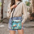 thumbnail image 5 of Kuiaobaty Sea Turtle Starfish Print Crossbody Bag for Women, Waterproof Portable Leather Satchel Purse Crossbody, Wear Resistant Messenger Handbag With Adjustable Strap for Travel, 5 of 7