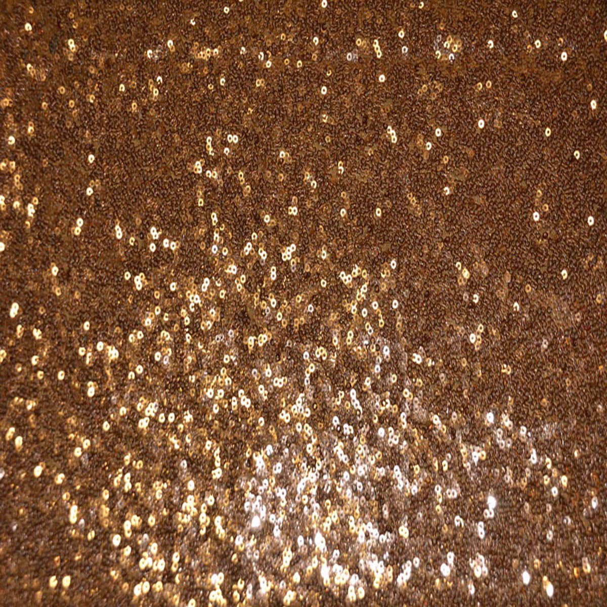 AK TRADING CO. Sparkly Glitz Sequins Beaded Fabric - by The Yard - Perfect for Decor, Home, Clothing, Event Decor, DIY Arts & Crafts and More. - Copper, 25 Yards