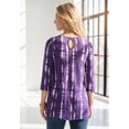 thumbnail image 2 of Roaman's Women's Plus Size Ultimate Three Quarter Sleeve Swing Tee, 2 of 6