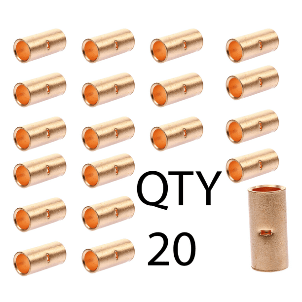 2/0 AWG Gauge Wire Copper Butt Connector AWG Crimp Terminal (20 PACK