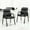 Black, variant on XgoodX Guest Chair with Arms, Office Reception Chairs for Conference and Waiting Room, Ergonomic Leather Visitor Desk Chair No Wheels Side Office Home Chairs-Black-1PK