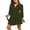 Army Green, variant on Womens Knit Bathrobe Thin Robes Soft Cozy Sleepwear Lightweight Robe