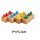 thumbnail image 5 of 4 bloques de cilindros con pomo Montessori, de práctica de , juegos de educativos tempranos, juguetes para niños en hogar Salvador cilindros de zócalo, 5 of 6