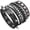 4, variant on 3Pcs Punk Rivet Faux Leather Bracelet Set, Adjustable Snap Button Wrist Cuff Set, Gothic Rock Layered Wrist Jewelry Set