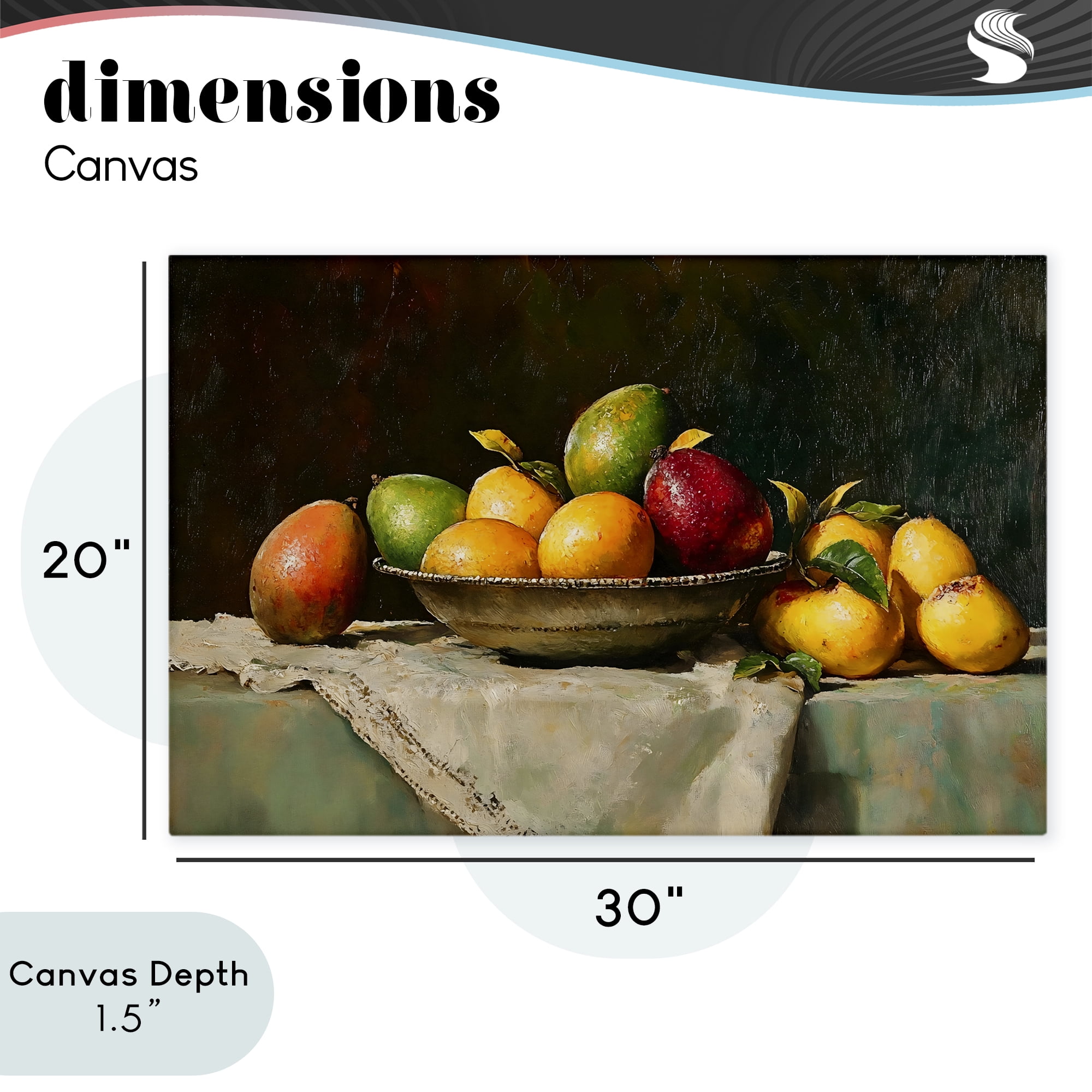 Stupell Industries Fancy Table Fruit Arrangement Canvas Wall Art, design by Creative Studio
