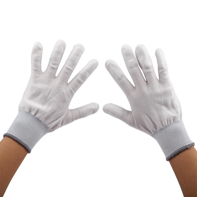 Guantes Revestidos, Fibra De Nailon Y Poliuretano Revestimiento De PU Guantes De Nailon Ecológicos Para Un Uso Prolongado ANGGREK Otros