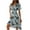 Blue, variant on QUYUON Women Floral Midi Dress Ladies Wrap V-Neck Short Sleeve Elastic Waist Summer Dresses Casual Loose Boho Floral Print Pleated A-Line Beach Dress Tunic T-Shirt Sundress, Light Blue S