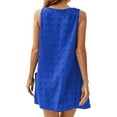 thumbnail image 4 of UVN Summer Swimsuit Coverups for Women Bathing Suit Ladies Pom Pom Beach V Neck Tank Dress with Pockets, 4 of 8