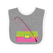 Inktastic Fishing Tackle Girls Girls Baby Bib