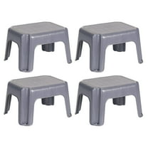 Rubbermaid Plastic Step Stool w/ 250-LB Weight Capacity, Gray (4 Pack)