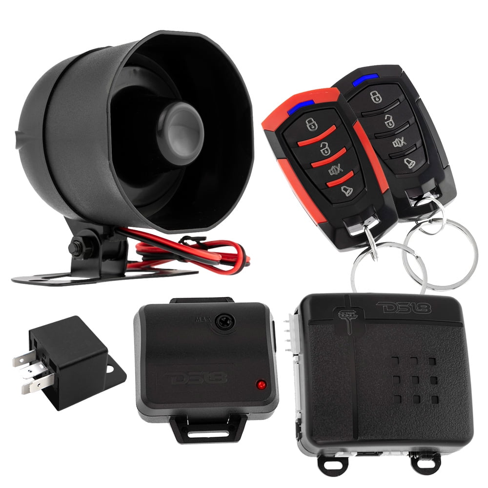 DS18 18SPORT 1Way Car Alarm Security & Keyless Entry System w/2