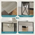 thumbnail image 4 of Bestier 55.7 inch L-Shaped Lift Top Desk with Storage, Sit to Stand Computer Desk with Monitor Stand & File Drawer, Grey, 4 of 11