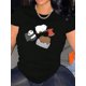 thumbnail image 1 of Camiseta básica para mujer verano SuaveChic Women's Casual T-Shirt with Cute Bear & Panda Print - Comfy Polyester Blend, Round Neck, Short Sleeve - Perfect for SummerFather's Day, Mother's Day, New, 1 of 6
