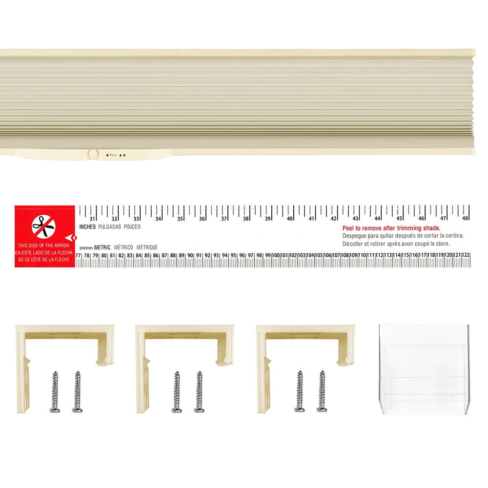 Lumi Room Darkening Cordless Honeycomb POP Shades, Ivory, 39" W x 64" H