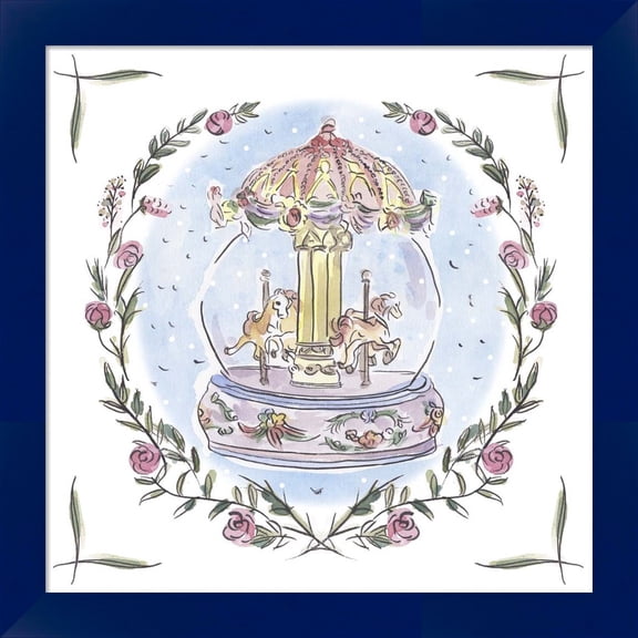 Great Art Now Winter Carousel IV by Melissa Wang, Framed Wall Art, 14W x 14H