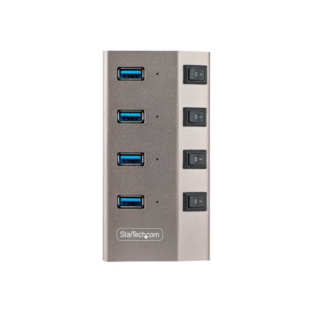 StarTech.com 4-Port Self-Powered USB-C Hub with Individual On/Off ...